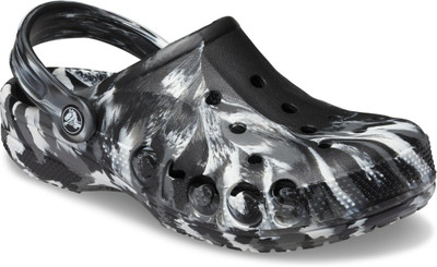 CROCS Baya Men Clogs(Black, White , 4 UK/India)