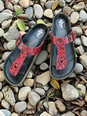 Roadster Trendy Camouflage Print Stylish Double Strap Men Sandals(Red , 9)