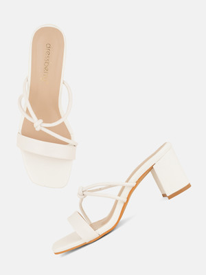 Dressberry Women Heels(White , 7)