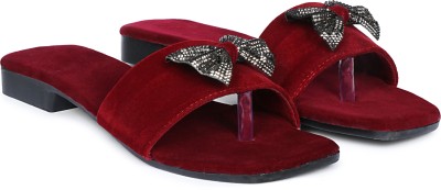 Mauchari Women Flats(Red , 6)