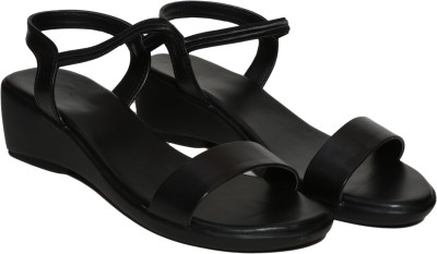 LILY Women Wedges(Black , 40 Euro)