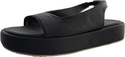 UUNDA Fashion Women Wedges(Black , 2)