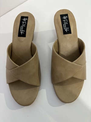 Rebornlife Women Heels(Off White , 5)
