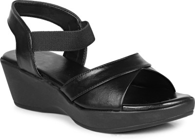 LILY Women Wedges(Black , 3)