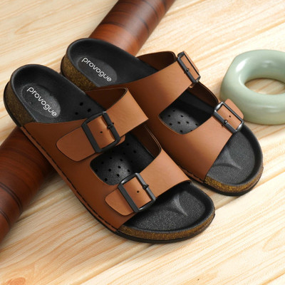 PROVOGUE Men Sandals(Tan , 7)