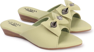 NIDIMA Women Flats(Green , 8)