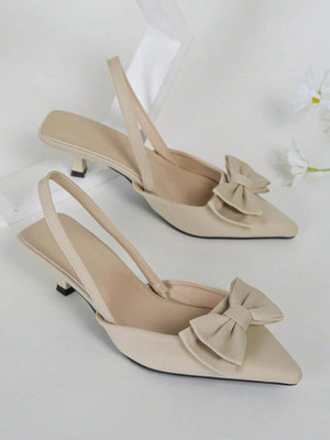 abelya Women Heels(Beige , 3)