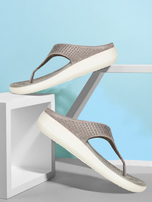 Bata Comfit Women Flats(Grey , 4)