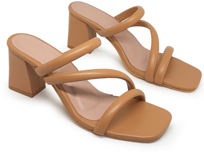 WFS Women Heels(Tan , 3)