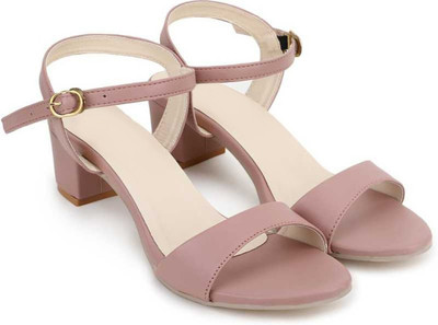Fashion Tails Women Heels(Pink , 5)