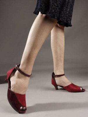 SUKUN Women Heels(Red , 4)