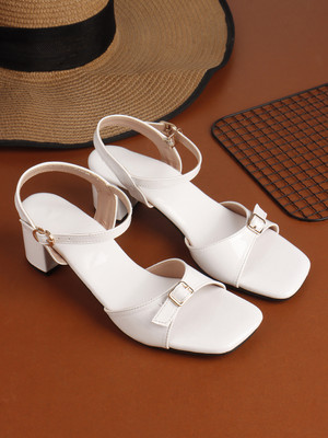 SHUPSHOO Women Heels(White , 3)