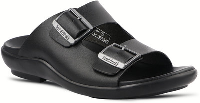 MEDIFEET Men Sandals(Black , 8)
