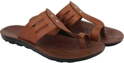 Pu-Pine Trending Stylish Men Sandals(Tan , 8)