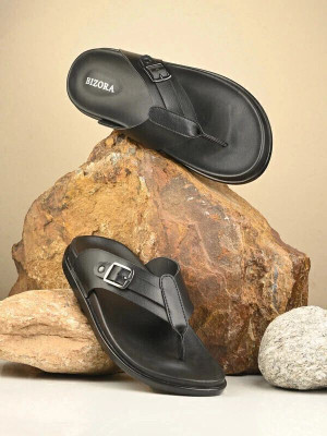BIZORA Men Sandals(Black , 9)