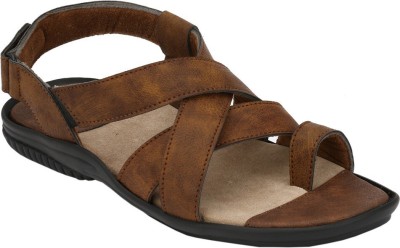 Azzaro Black Men Sandals(Tan , 46 Euro)