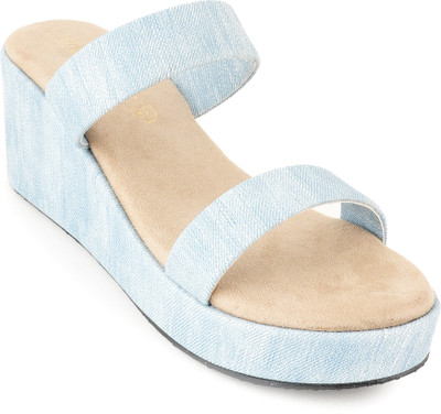 Dressberry Women Heels(Blue , 4)