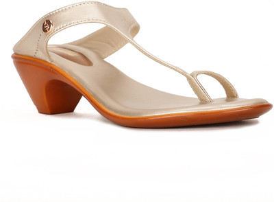 Bata Women Heels(Gold , 4)