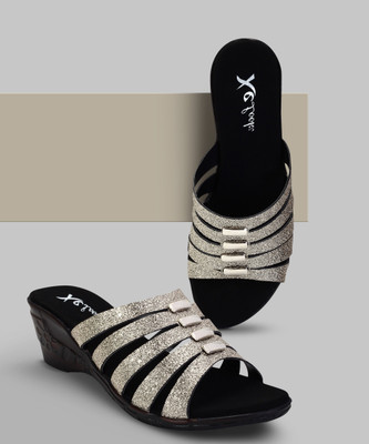 XE Looks Women Gold Wedges