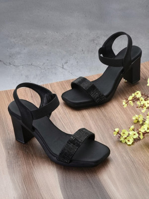 UK Collection Women Heels(Black , 6)