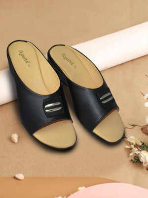 AJANTA Women Heels(Black , 3)