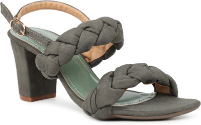Inc5 Women Green, Grey Heels On Flipkart For Rs. 819 @ 70% off