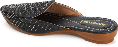 FLYING&SAM Women Flats(Black , 4)