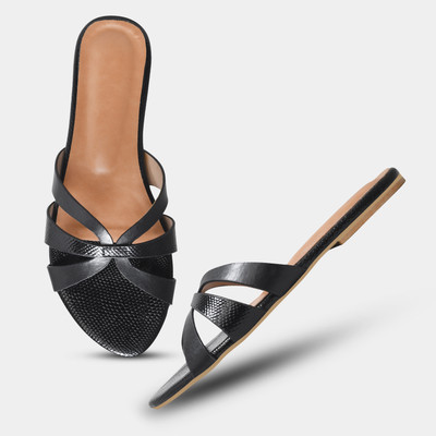 PEEK Women Flats(Black , 9)