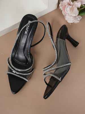 MOZAFIA Women Heels(Black , 3)