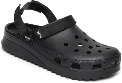 yoho Men Clogs(Black , 8)