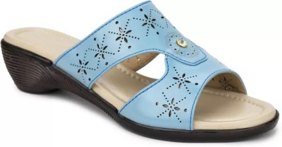 Revelen Women Wedges(Blue , 5)