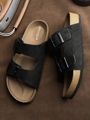 PROVOGUE Men Sandals(Black , 8)