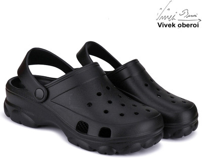 BERSACHE Men Sandals(Black , 8)