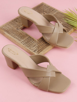Denill Women Heels(Beige , 4)