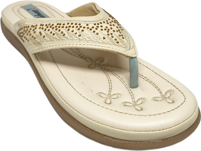 SANGAM Women Flats(Off White , 5)