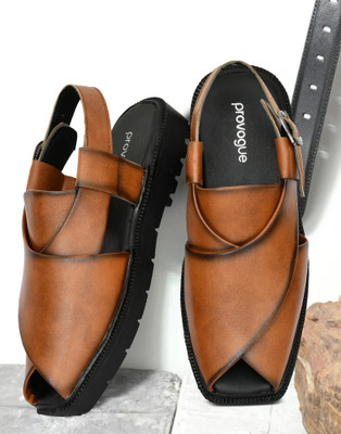 PROVOGUE Men Sandals(Tan , 8)