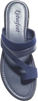 LOTUSFEET Women Flats(Blue, Blue , 10)