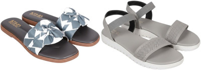 Kuhu Creations Women Flats(Grey, Grey , 6)