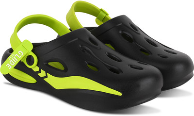 Beonza Men Clogs(Black, Green , 8)
