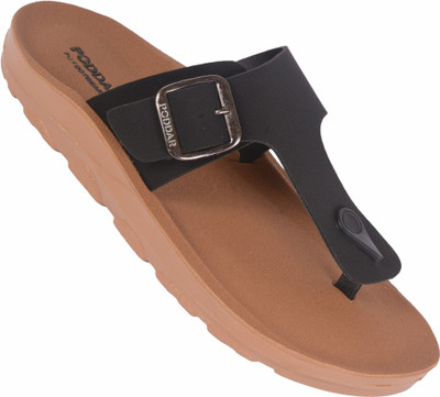 PODDAR Men Sandals(Black , 6)