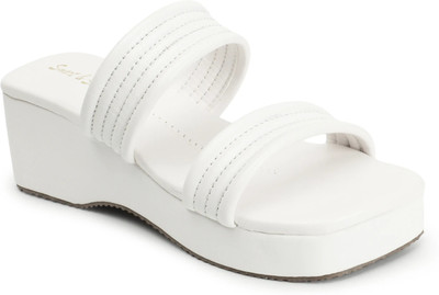 Smart & Sleek Women Wedges(White , 7)