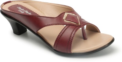 STYLE BUY STYLE Women Heels(Maroon , 4)