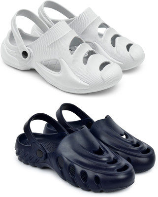 Golf Men Clogs(Grey, Blue , 9)