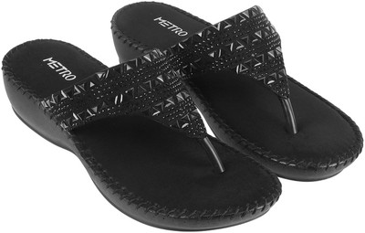 METRO Women Flats(Black , 3)