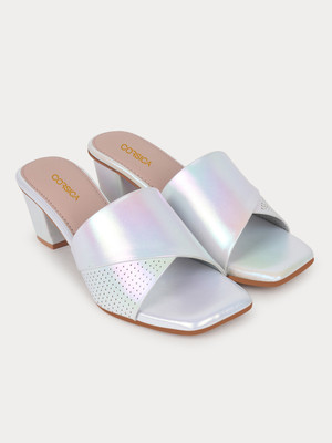 CORSICA Women Heels(Silver , 4)