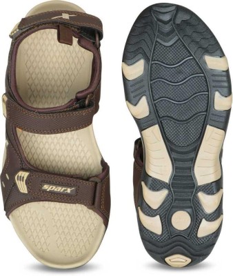 Sparx SS 485 Men Sports Sandals(Brown, Beige , 9)