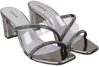 MOCHI Women Heels(Grey , 4)