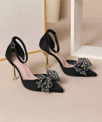 Seldofit Women Heels(Black , 3)