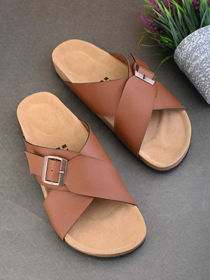 HERE&NOW Men Sandals(Tan , 6)