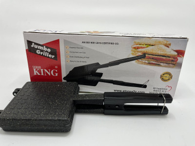 Surya King by YES JUMBO Non Stick Gas Toaster Jumbo Gas Compatible Super Heavy Thickness Grill(Black)
